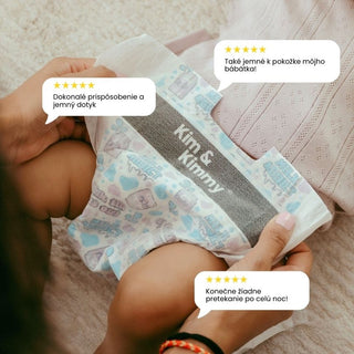 Kim & Kimmy Magické plienky Bez podráždenia, Bez pretekania